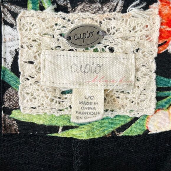 Cupio Lg black side tail tunic scoop neck with stretch - Picture 5 of 6